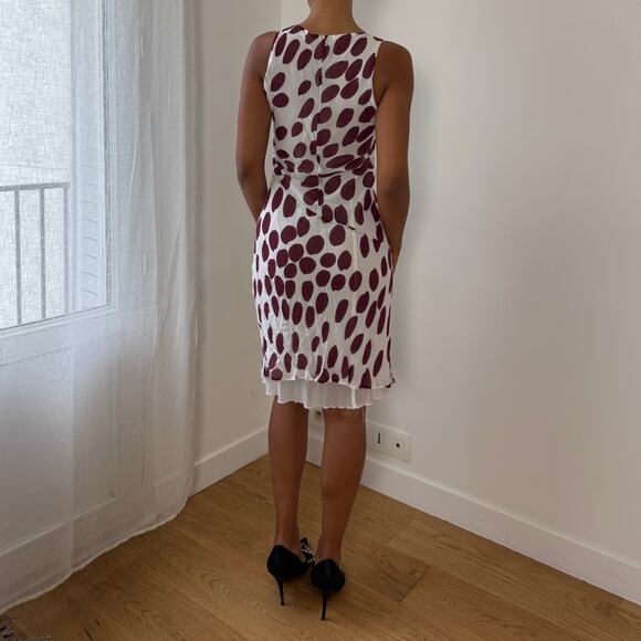 Vintage Italian Viscose Polka-Dot Slip Dress (S) - Picture 6 of 10
